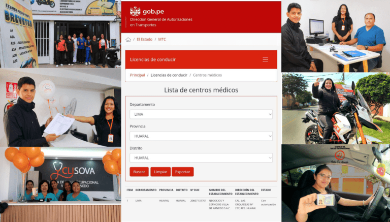 Clisova: el único centro médico autorizado por el MTC en Huaral para exámenes de brevete